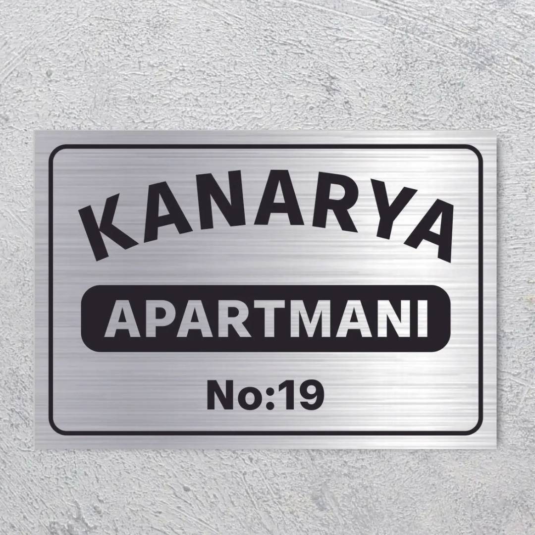 Apartman Daire Kapı İsimliği Tabela